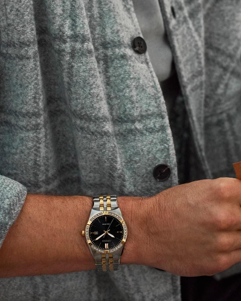 Corso Diamond Black Dial Stainless Steel Bracelet BM7644-51E | CITIZEN